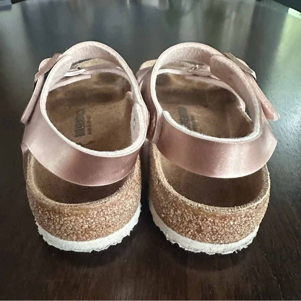 Birkenstock Girls Rio AS Electric Metal Copper Pink Sandals 34 3 3.5 - Picture 4 of 6